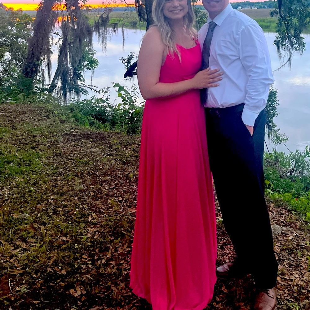 Dreamy Romance Hot Pink Backless Maxi Dress